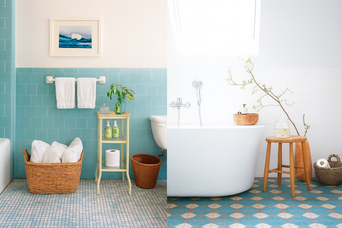 Un toque de color para el baño