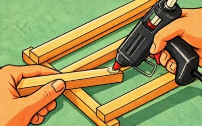 Cómo pegar madera con cola termofusible