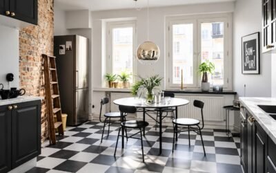 Como decorar un piso de madera pintando un damero