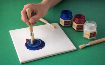 Estencil sobre tela y madera