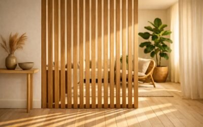 Cómo crear un panel divisorio de listones de madera de suelo a techo: Guía DIY Minimalista